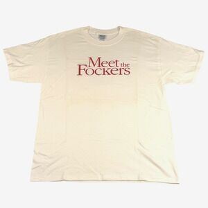 Meet the Fockers Vintage 2004  Promo White T-Shirt Mens L M&O Knits Y2K‎